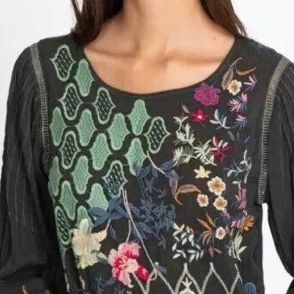 Johnny Was heavily embroidered Esmeralda Tunic NWT - Picture 9 of 12